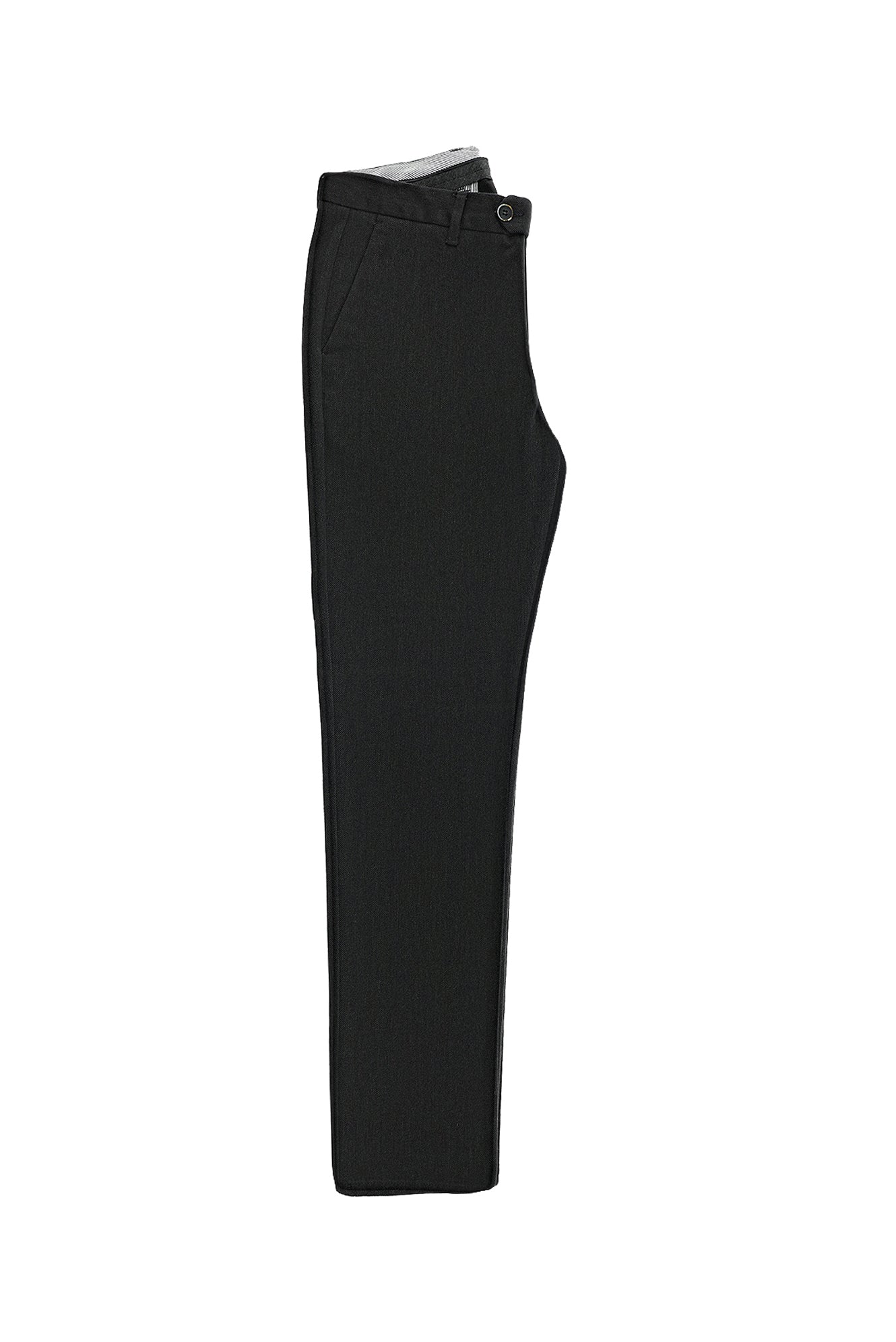 Koyu Antrasit Slim Fit Dar Kesim Likralı Kanvas / Chino Pantolon