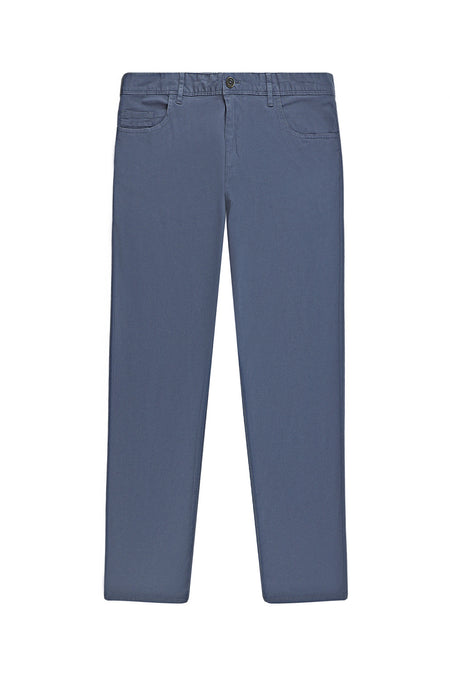 Orta Gri Regular Fit Likralı Kanvas / Chino Pantolon