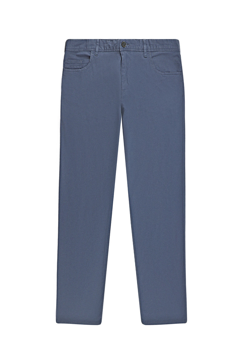 Orta Gri Regular Fit Likralı Kanvas / Chino Pantolon