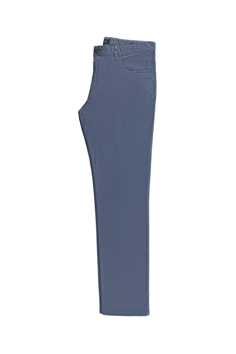 Orta Gri Regular Fit Likralı Kanvas / Chino Pantolon