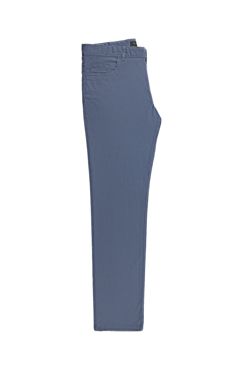 Orta Gri Regular Fit Likralı Kanvas / Chino Pantolon