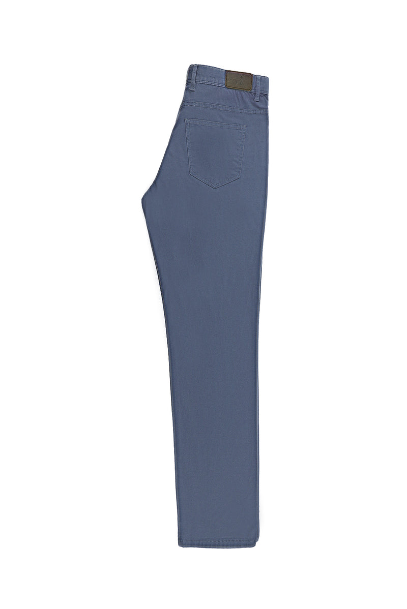 Orta Gri Regular Fit Likralı Kanvas / Chino Pantolon
