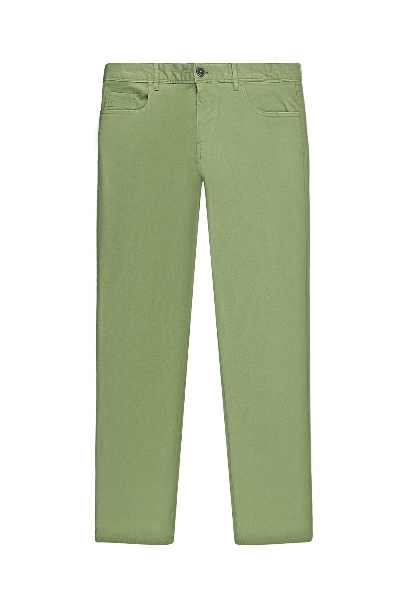 Orta Haki Regular Fit Likralı Kanvas / Chino Pantolon