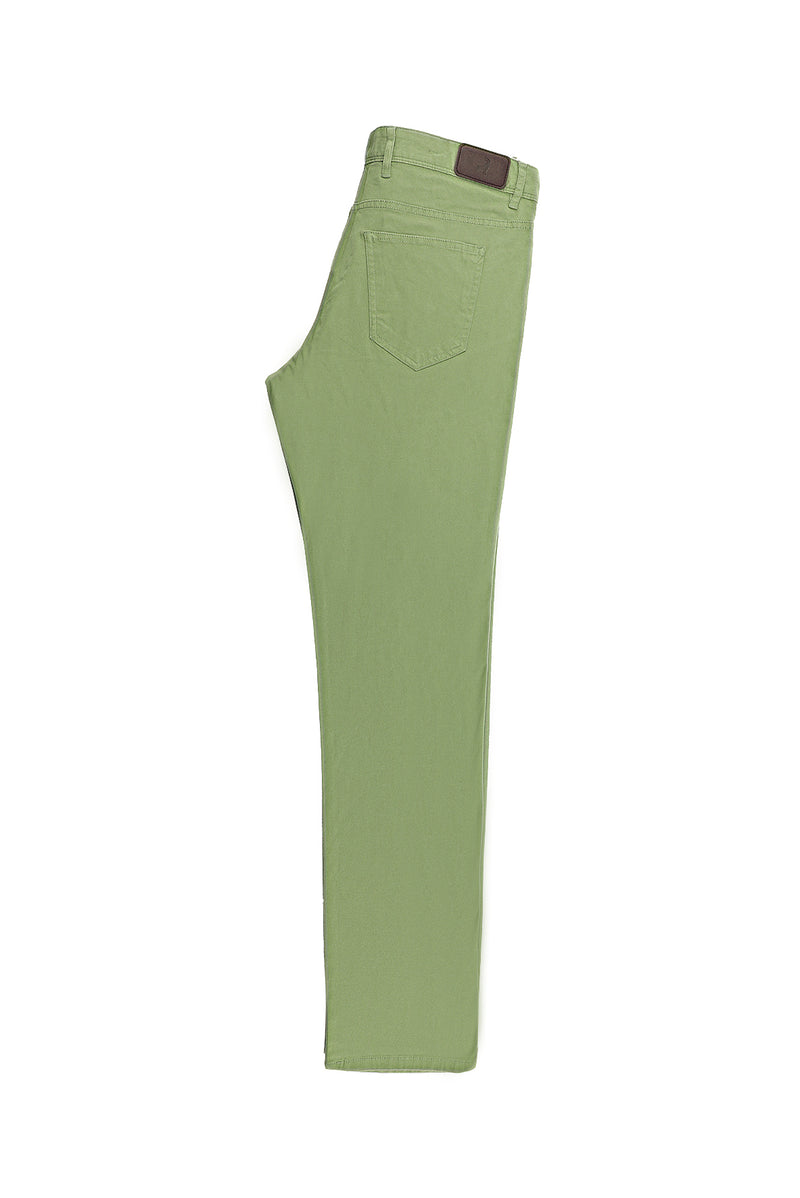 Orta Haki Regular Fit Likralı Kanvas / Chino Pantolon