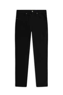 Siyah Slim Fit Dar Kesim Lyocell Karışımlı Kanvas / Chino Pantolon