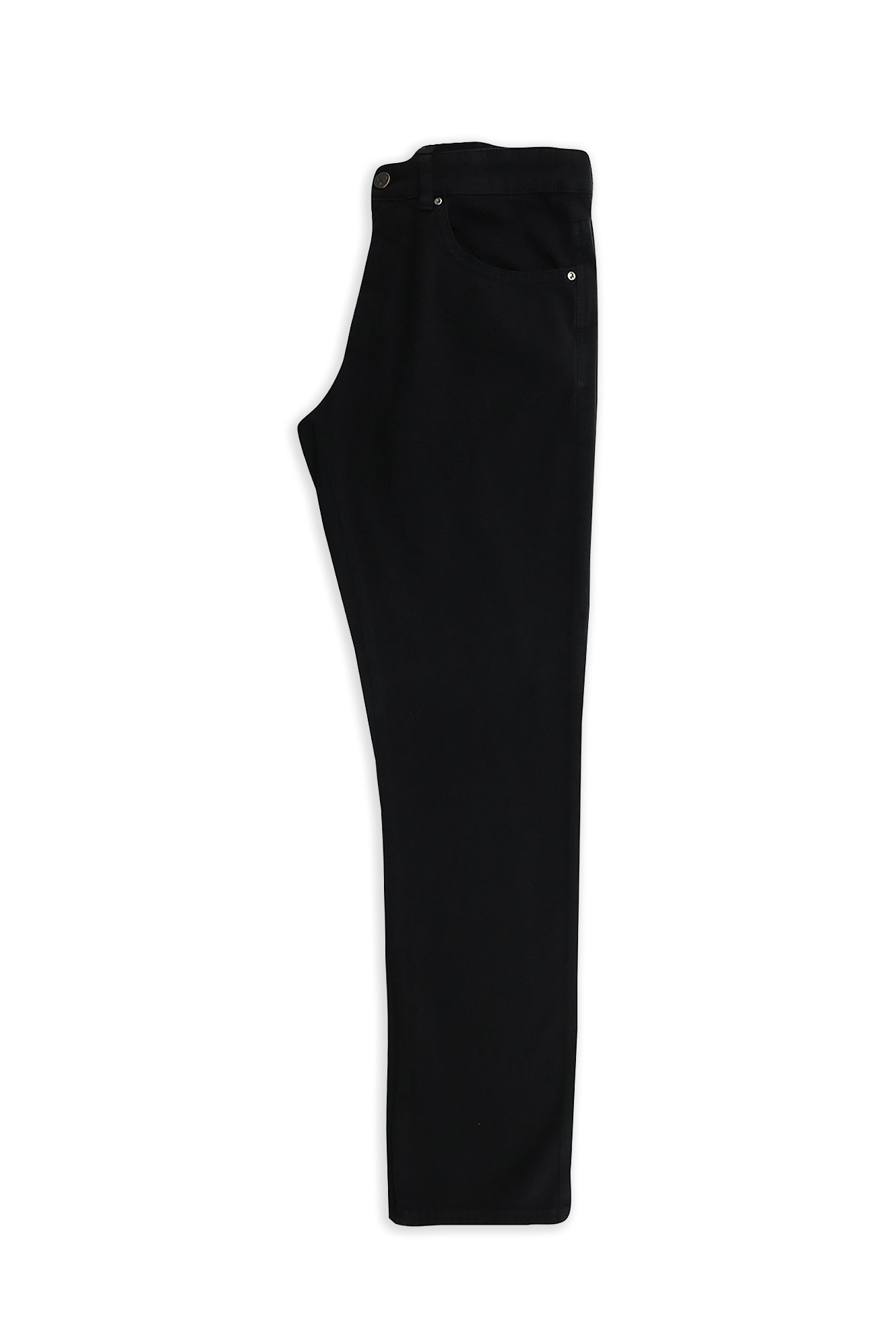 Siyah Slim Fit Dar Kesim Lyocell Karışımlı Kanvas / Chino Pantolon