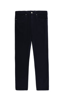 Orta Lacivert Slim Fit Dar Kesim Lyocell Kar???ml? Kanvas / Chino Pantolon-Abdullah Ki??l?