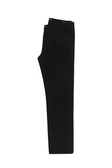 Siyah Regular Fit Desenli Likralı Kanvas / Chino Pantolon