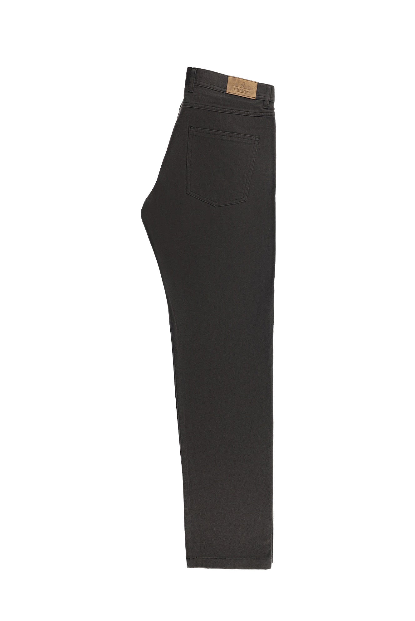 Koyu Kahve Regular Fit Desenli Likralı Kanvas / Chino Pantolon