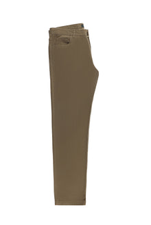 Açık Haki Regular Fit Desenli Likralı Kanvas / Chino Pantolon
