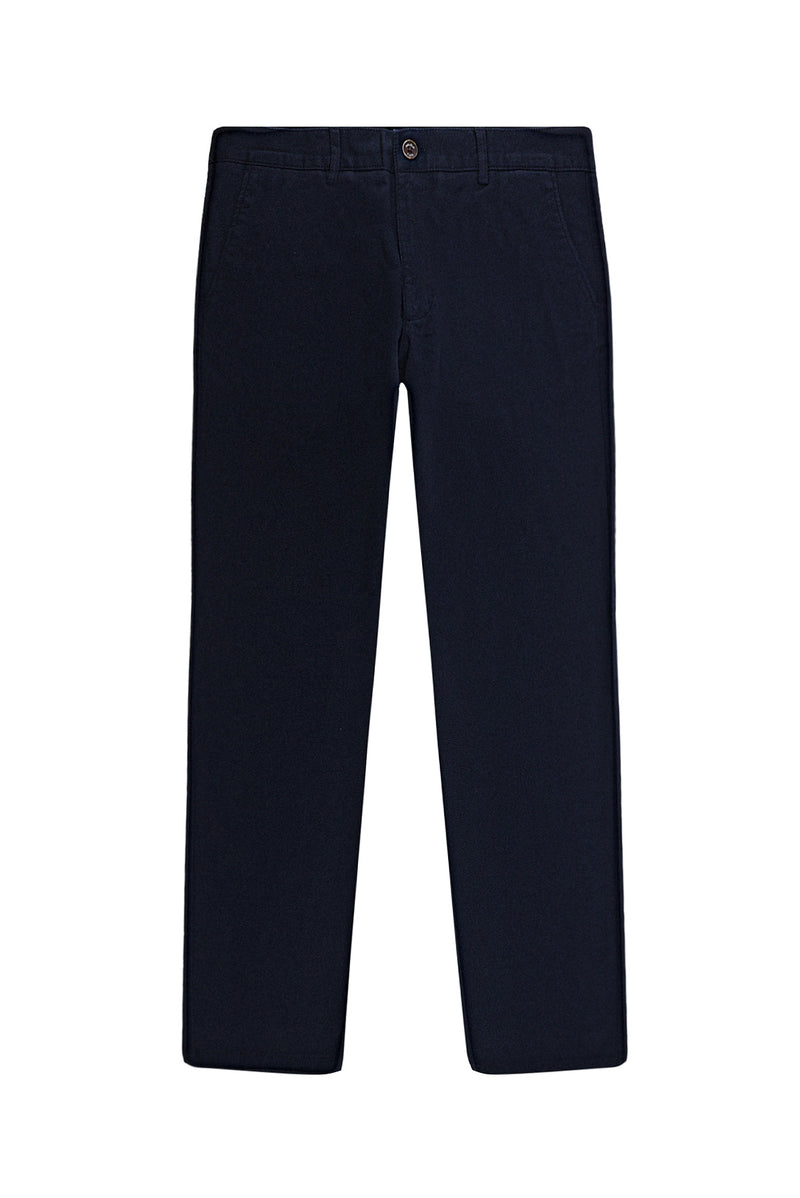 Koyu Lacivert Regular Fit Likralı Kanvas / Chino Pantolon