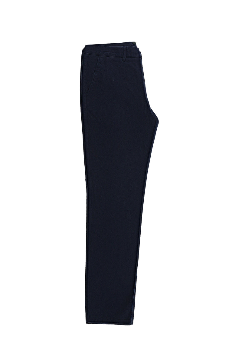 Koyu Lacivert Regular Fit Likralı Kanvas / Chino Pantolon