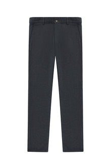 Koyu Lacivert Relaxed Fit Rahat Kesim Desenli Likralı Kanvas / Chino Pantolon