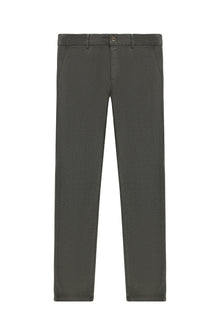Orta Haki Relaxed Fit Rahat Kesim Desenli Likralı Kanvas / Chino Pantolon