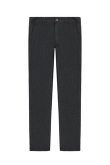 Koyu Antrasit Relaxed Fit Rahat Kesim Desenli Likralı Kanvas / Chino Pantolon