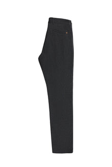 Koyu Antrasit Relaxed Fit Rahat Kesim Desenli Likralı Kanvas / Chino Pantolon
