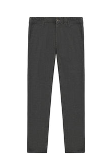 Orta Antrasit Relaxed Fit Rahat Kesim Desenli Likralı Kanvas / Chino Pantolon