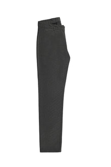 Orta Antrasit Relaxed Fit Rahat Kesim Desenli Likralı Kanvas / Chino Pantolon