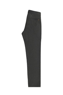 Orta Antrasit Relaxed Fit Rahat Kesim Desenli Likralı Kanvas / Chino Pantolon
