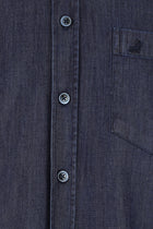 Koyu Lacivert Uzun Kol Regular Fit Pamuklu Denim Gömlek