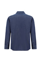 Koyu Lacivert Uzun Kol Slim Fit Dar Kesim Spor Pamuklu Gömlek