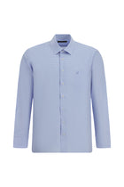 Mavi Uzun Kol Klasik Cepli Pamuk İtalyan Ekose Gömlek