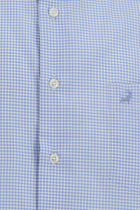 Mavi Uzun Kol Klasik Cepli Pamuk İtalyan Ekose Gömlek