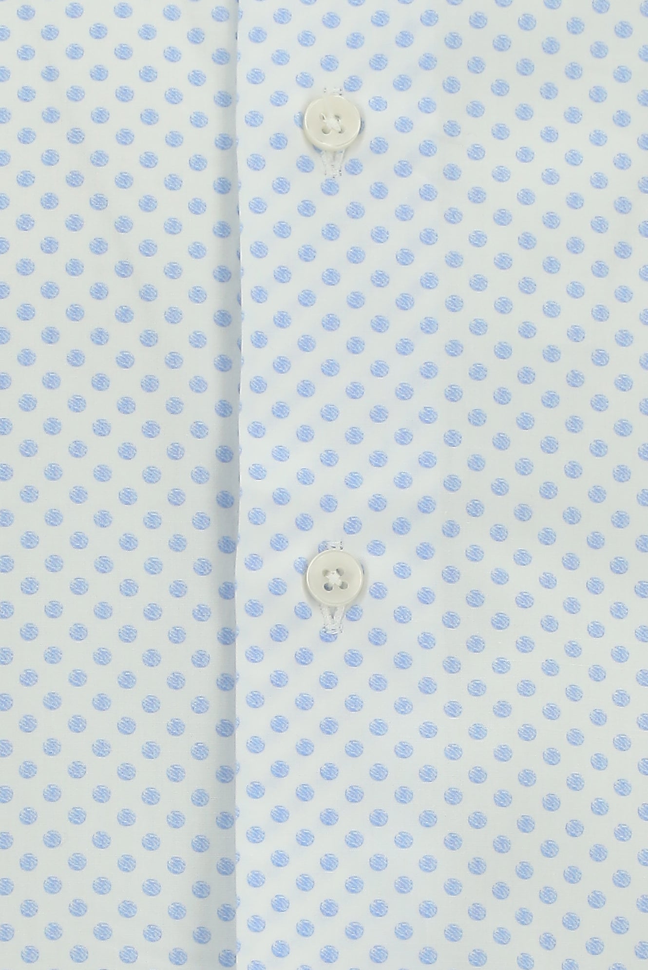 Açık Mavi Uzun Kol Slim Fit Dar Kesim Baskılı Pamuk Gömlek