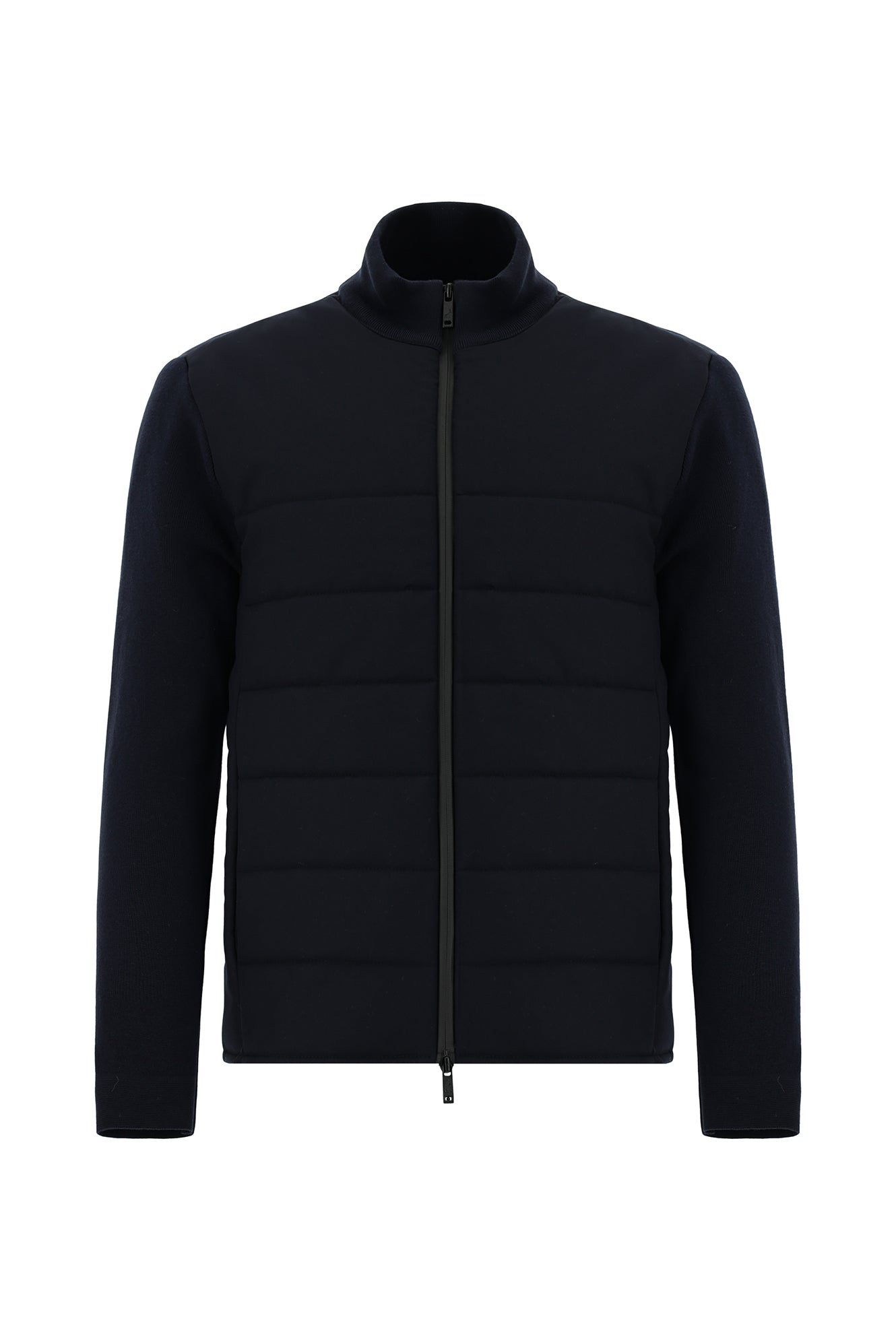 Koyu Lacivert Spor Kapitone Bomber Ceket Mont