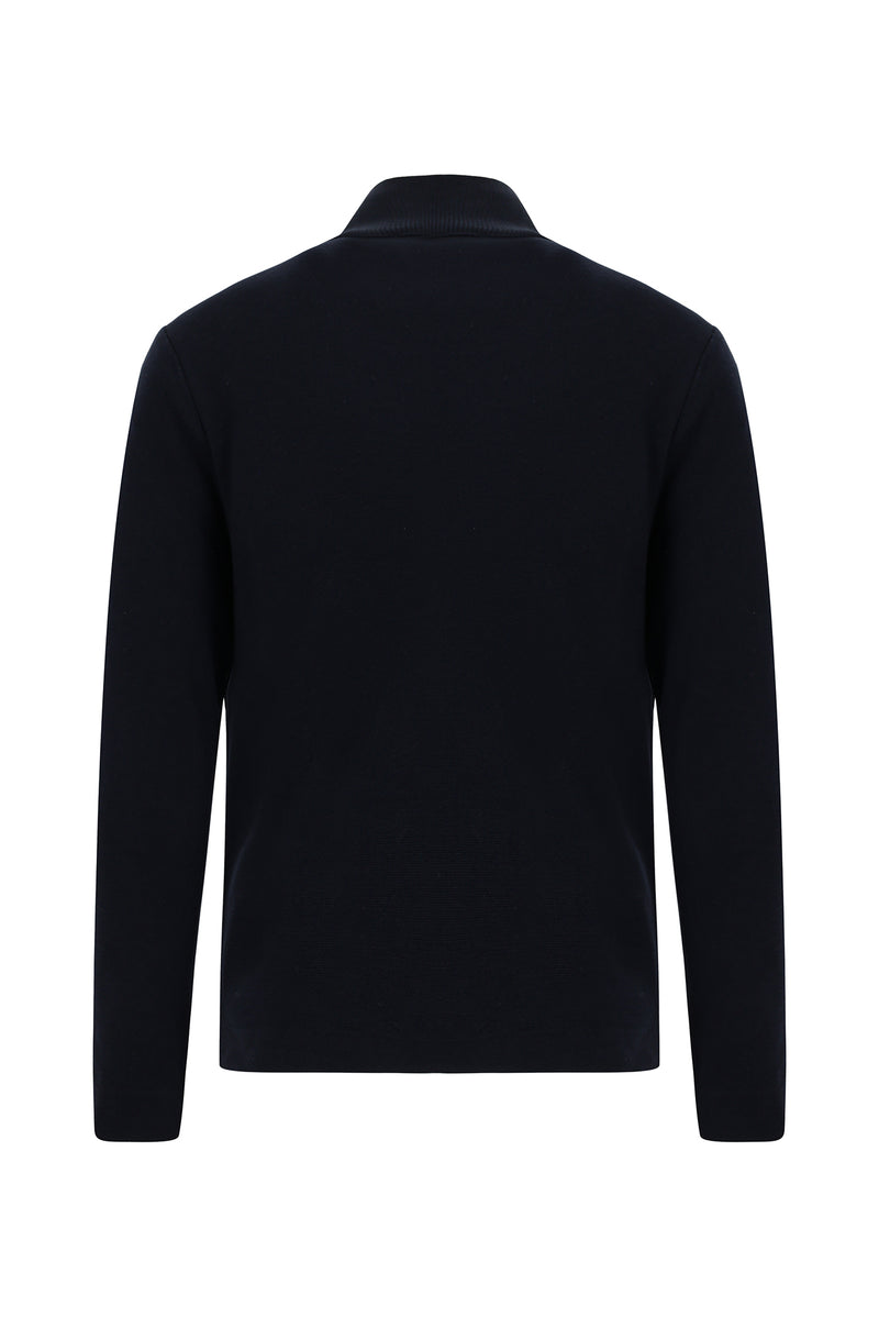 Koyu Lacivert Spor Kapitone Bomber Ceket Mont