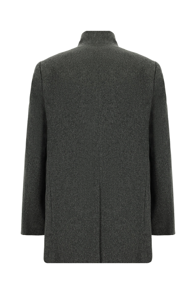 Koyu Füme Kaşmir Kaban