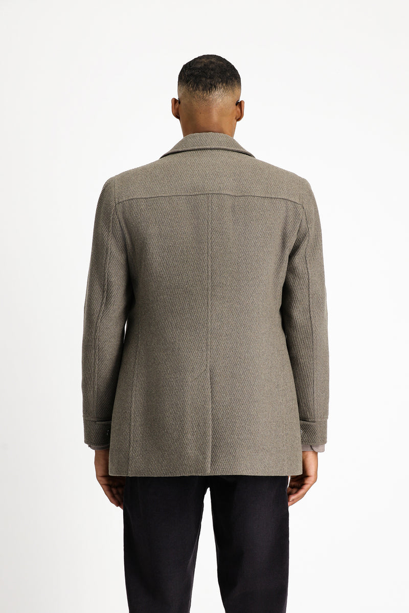 Orta Kahve Yünlü Kaban