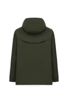 Orta Haki Kapüşonlu Cepli Fermuarlı Polarlı Rüzgar Geçirmez İtalyan Spor Şişme Kaban