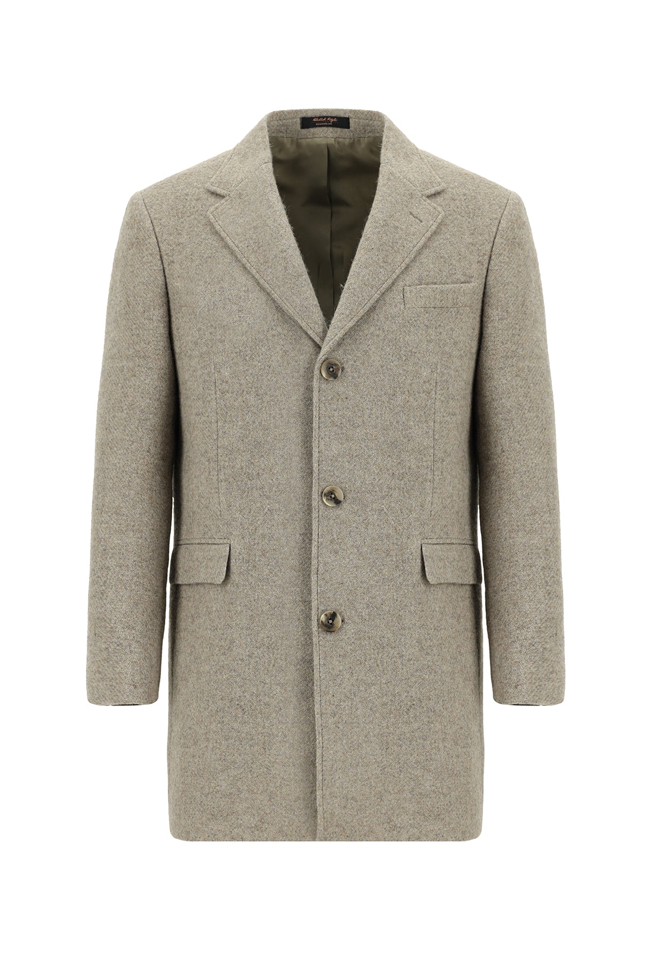 Orta Vizon Slim Fit Dar Kesim Yün Palto