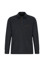 Koyu Lacivert Polo Yaka Regular Fit Desenli Sweatshirt