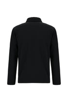 Siyah Polo Yaka Regular Fit Desenli Sweatshirt
