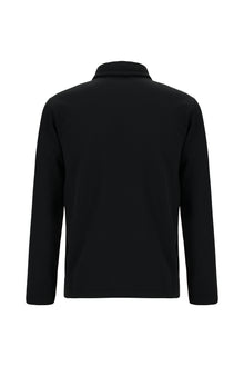 Siyah Polo Yaka Regular Fit Desenli Sweatshirt