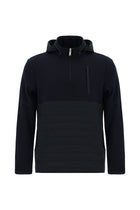 Koyu Lacivert Kapüşonlu Regular Fit Desenli Fermuarlı Sweatshirt