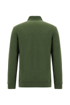 Orta Haki Melanj Yarım Balıkçı Yaka Regular Fit Pamuklu Fermuarlı Sweatshirt