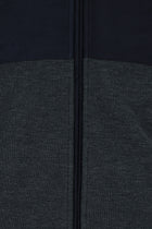 Açık Lacivert Pamuklu Fermuarlı Sweatshirt