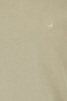 Orta Bej Bisiklet Yaka Regular Fit Pamuklu Nakışlı Sweatshirt