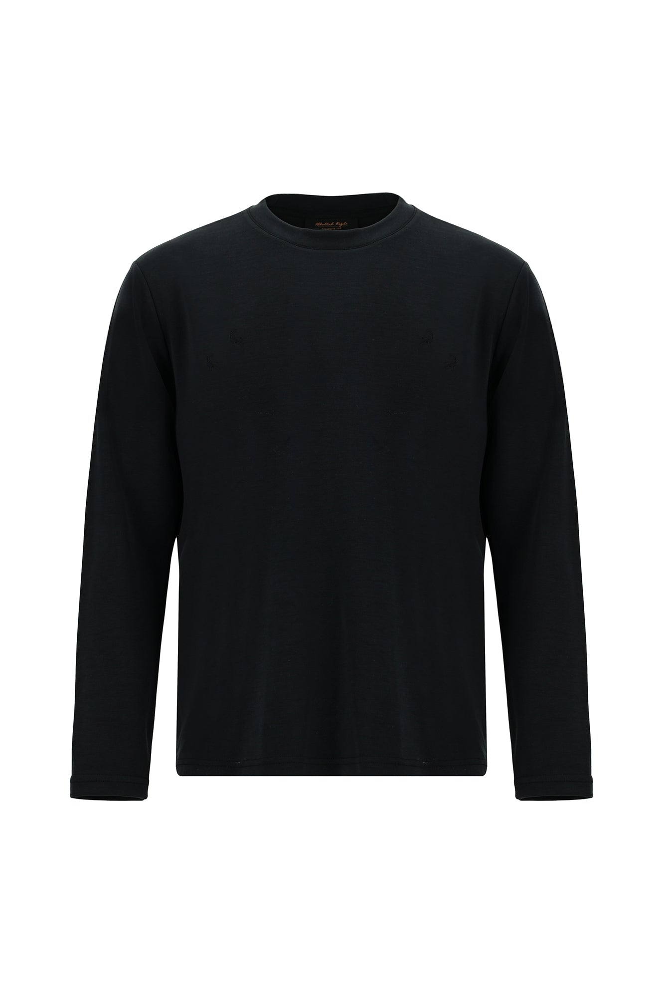 Siyah Bisiklet Yaka Regular Fit Sweatshirt