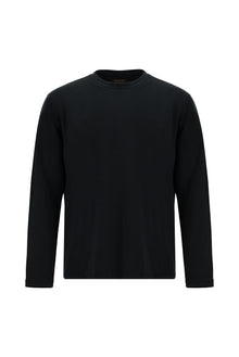 Siyah Bisiklet Yaka Regular Fit Sweatshirt