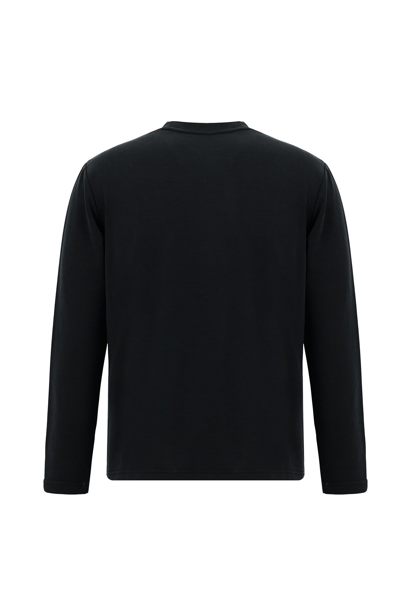 Siyah Bisiklet Yaka Regular Fit Sweatshirt