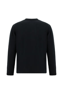 Siyah Bisiklet Yaka Regular Fit Sweatshirt