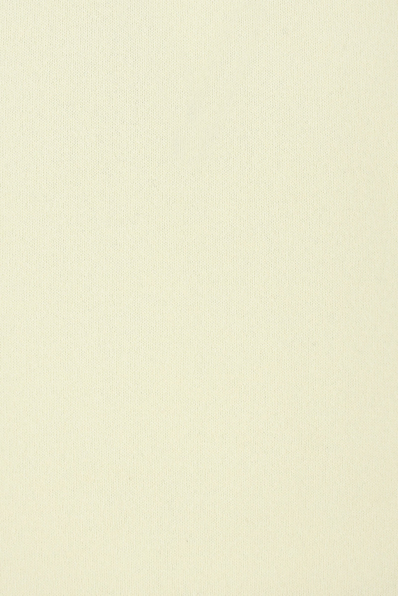 Ekru Bisiklet Yaka Regular Fit Yünlü Kaşmirli İtalyan Triko Kazak