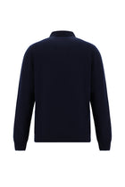 Orta Lacivert Polo Yaka Regular Fit Fermuarlı Kaşmir İtalyan Triko Kazak