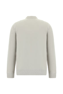 Taş Polo Yaka Regular Fit Fermuarlı Kaşmir İtalyan Triko Kazak