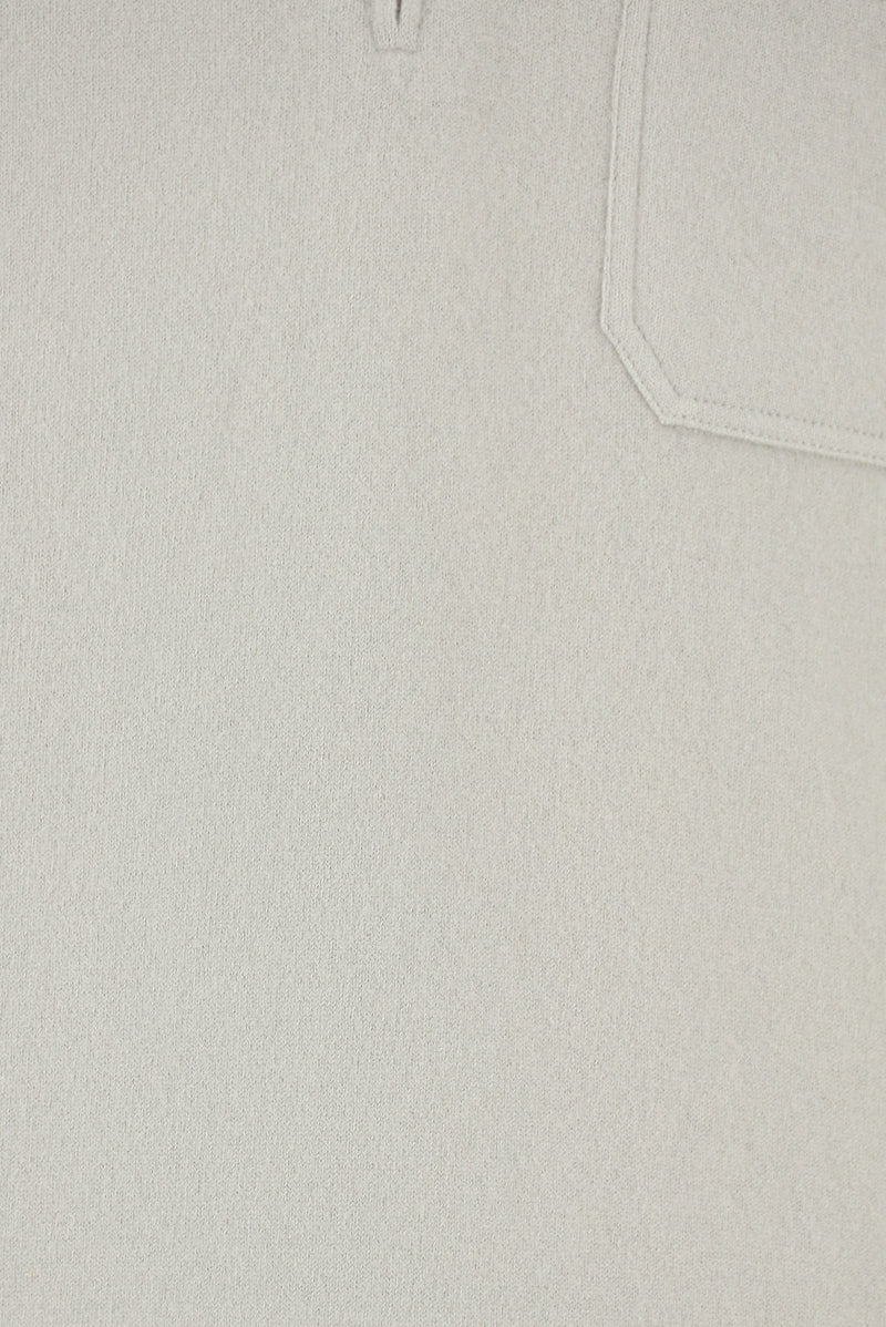 Taş Polo Yaka Regular Fit Fermuarlı Kaşmir İtalyan Triko Kazak