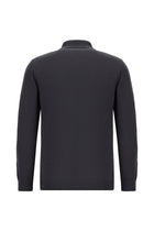 Koyu Antrasit Melanj Polo Yaka Regular Fit Desenli Pamuklu Kaşmirli Triko Kazak